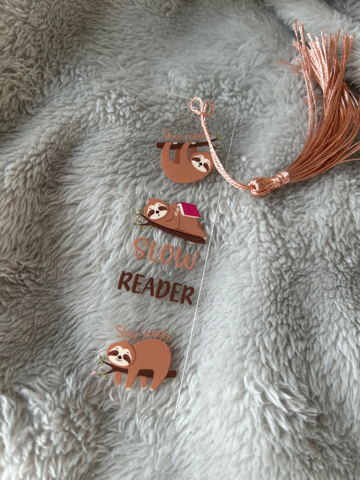 Lesezeichen „slow reader“ 🦥