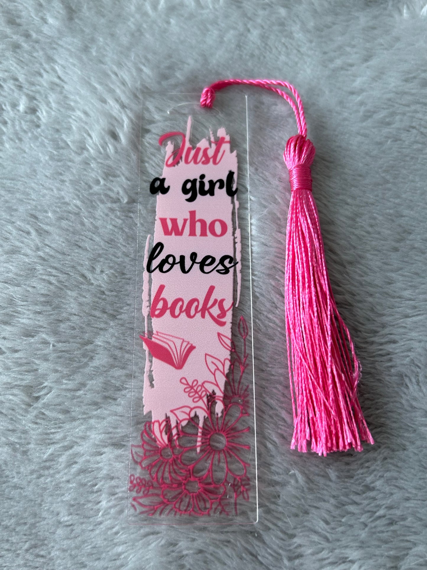 Lesezeichen „just a girl who loves books“ 🩷