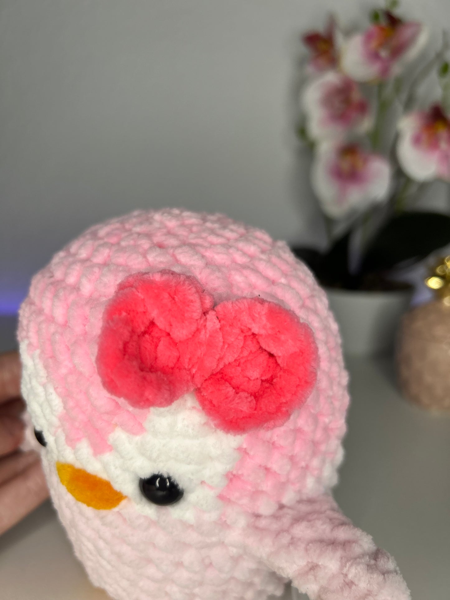 rosa Pinguin mit Schleife 🎀