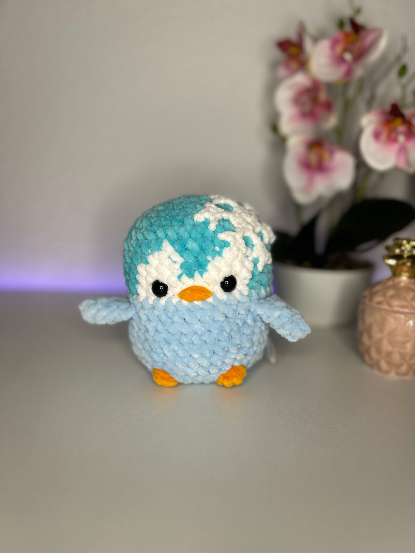 Winter Pinguin mit Schneeflocke ❄️