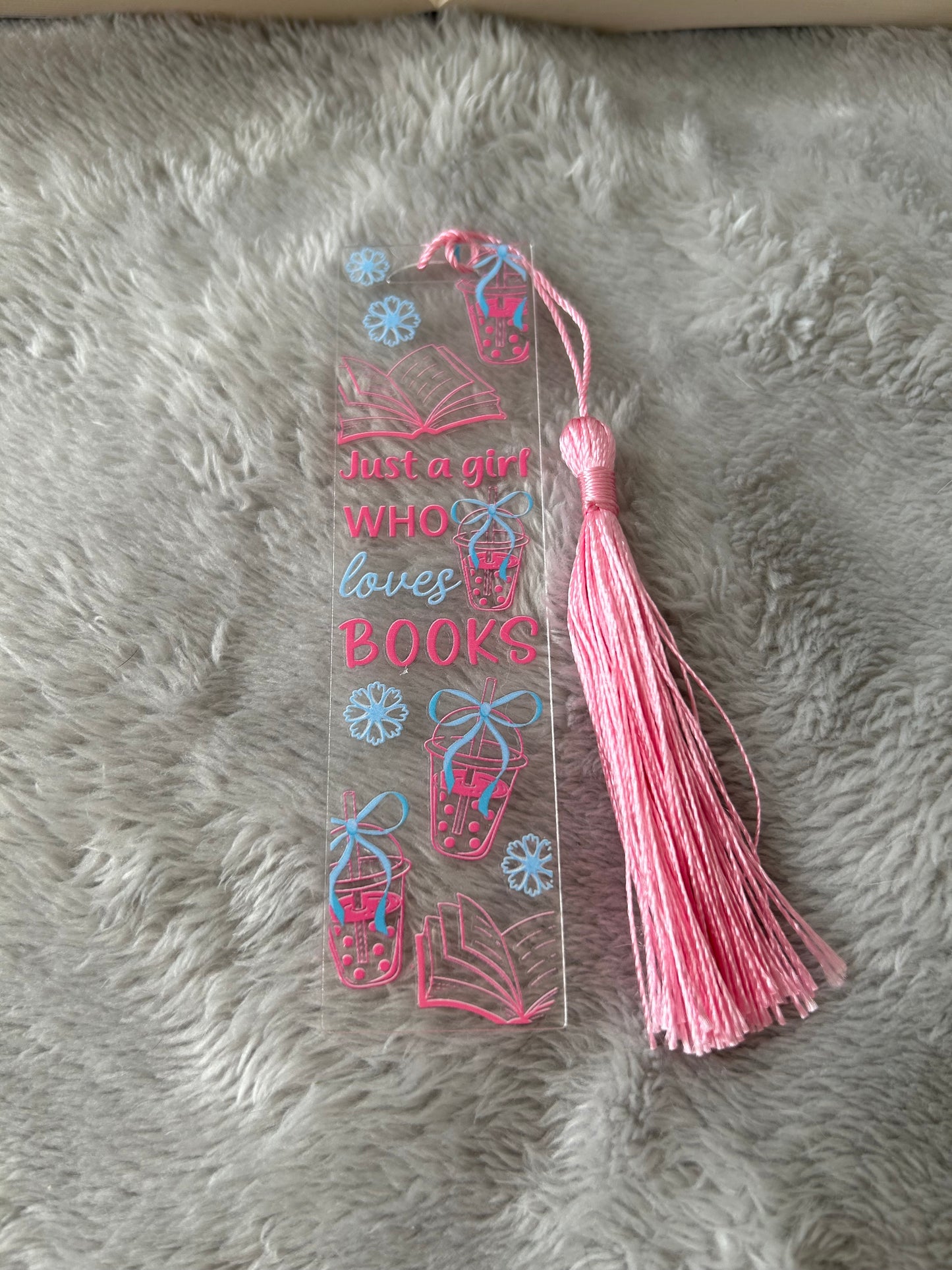 Lesezeichen „just a girl who loves books“ 🎀