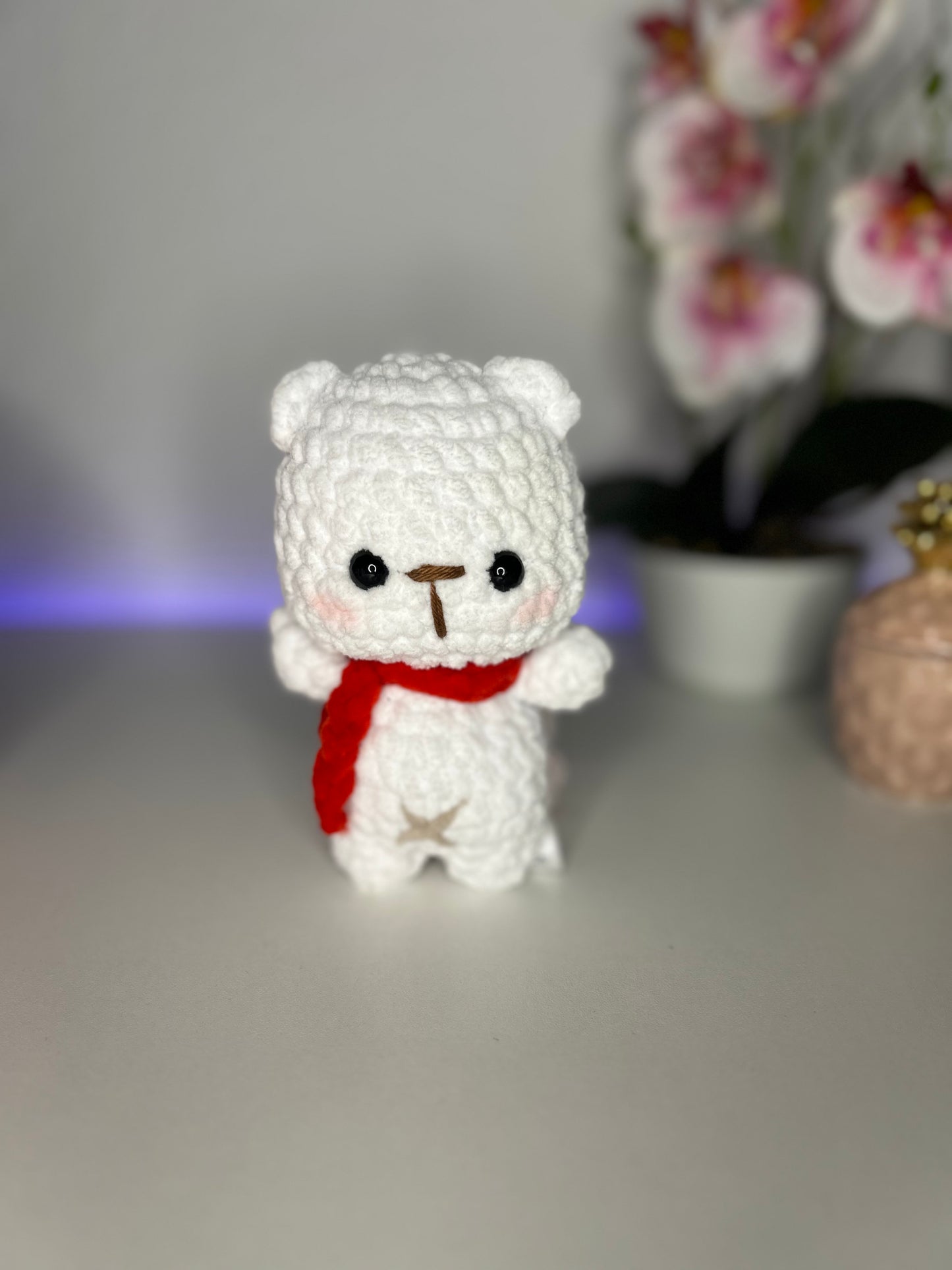 Eisbär mit Schal Kuscheltier 🐻‍❄️