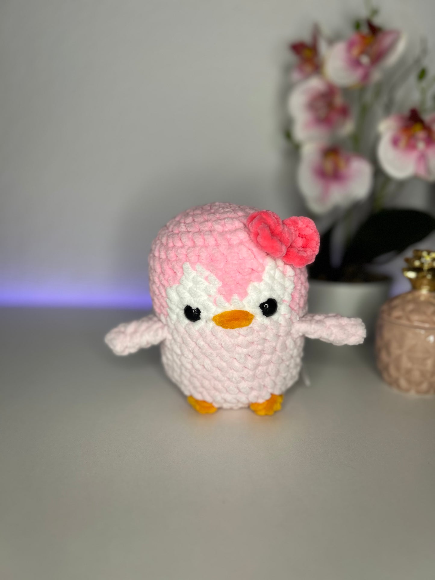 rosa Pinguin mit Schleife 🎀