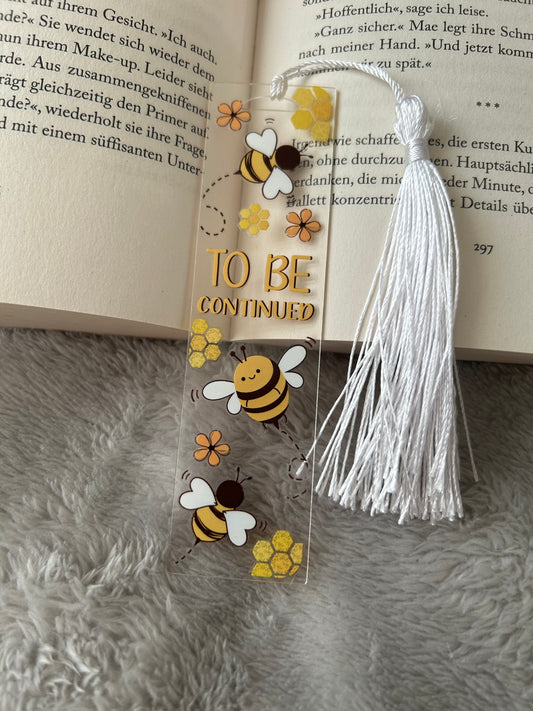 Lesezeichen „to be continued“ 🐝