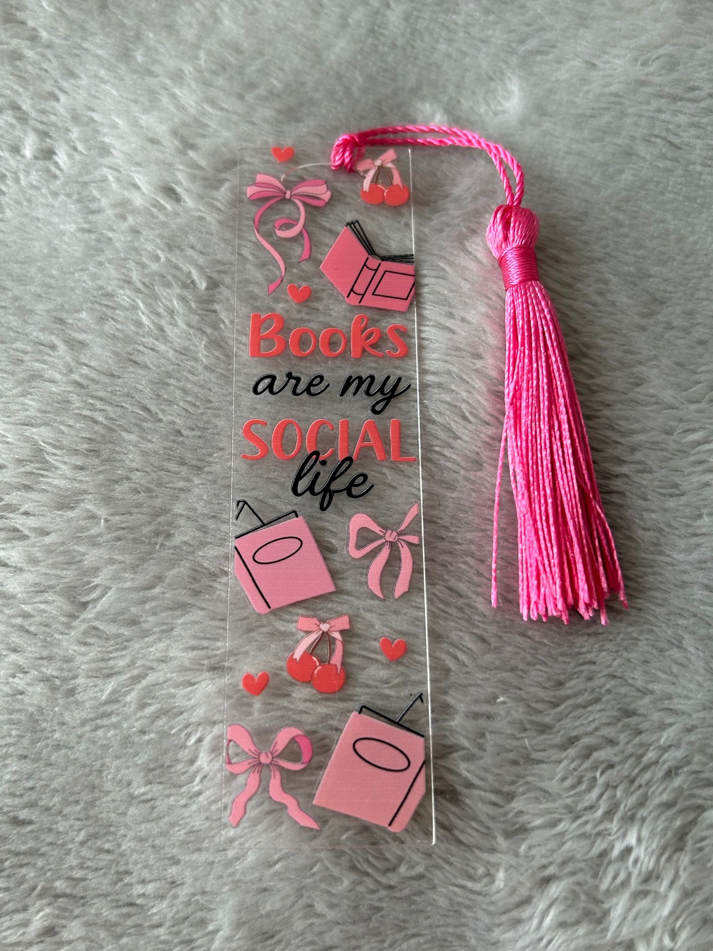 Lesezeichen „books are my social life“ 🎀