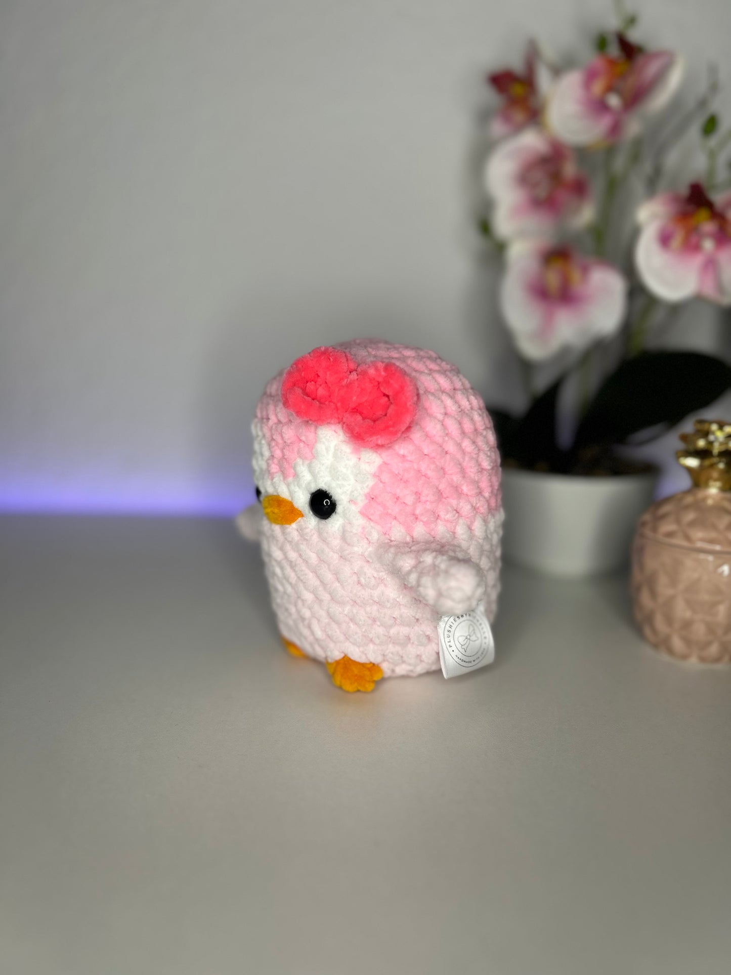 rosa Pinguin mit Schleife 🎀